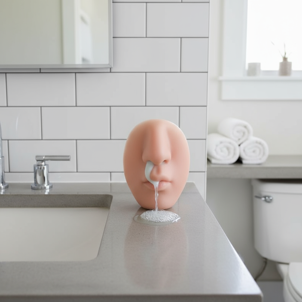 Silicone Nose Novelty Dispenser for Bathroom Pranks & Gag Gifts – Squeeze Fun Decor Wall Mount Joke Accessory for Kitchen Guest Surprise