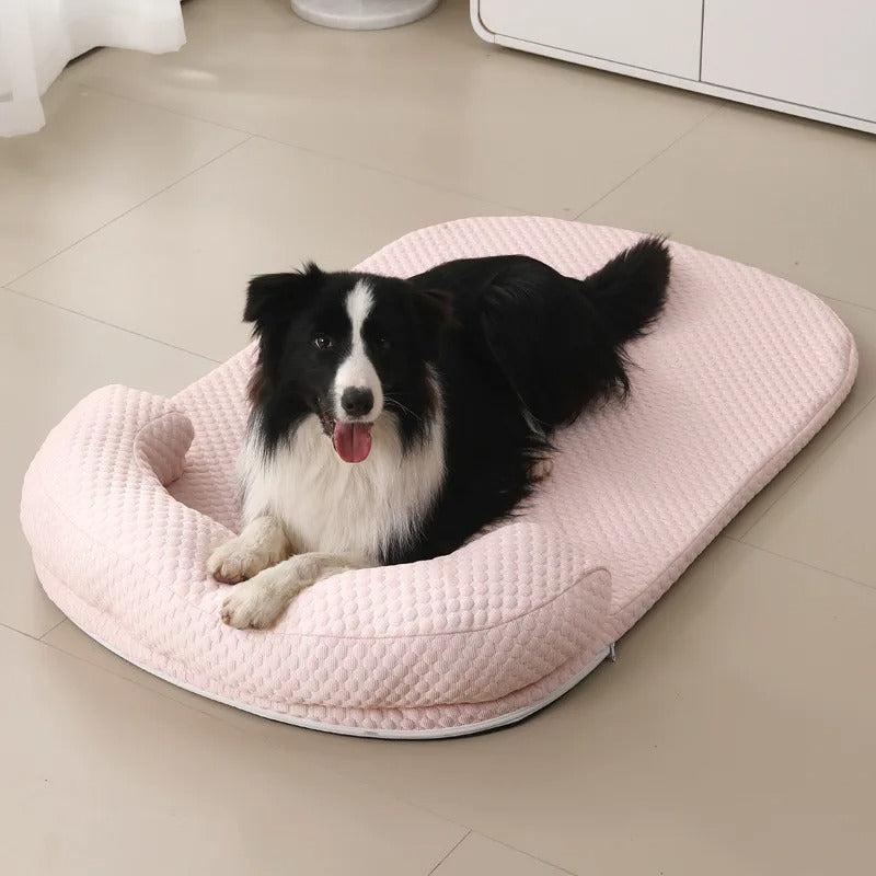 Cooling Dog Bed for Summer, Large Dog Bed with Washable Cover, Cat Bed for Kittens, Pet Beds with Cooling Silk Fabric
