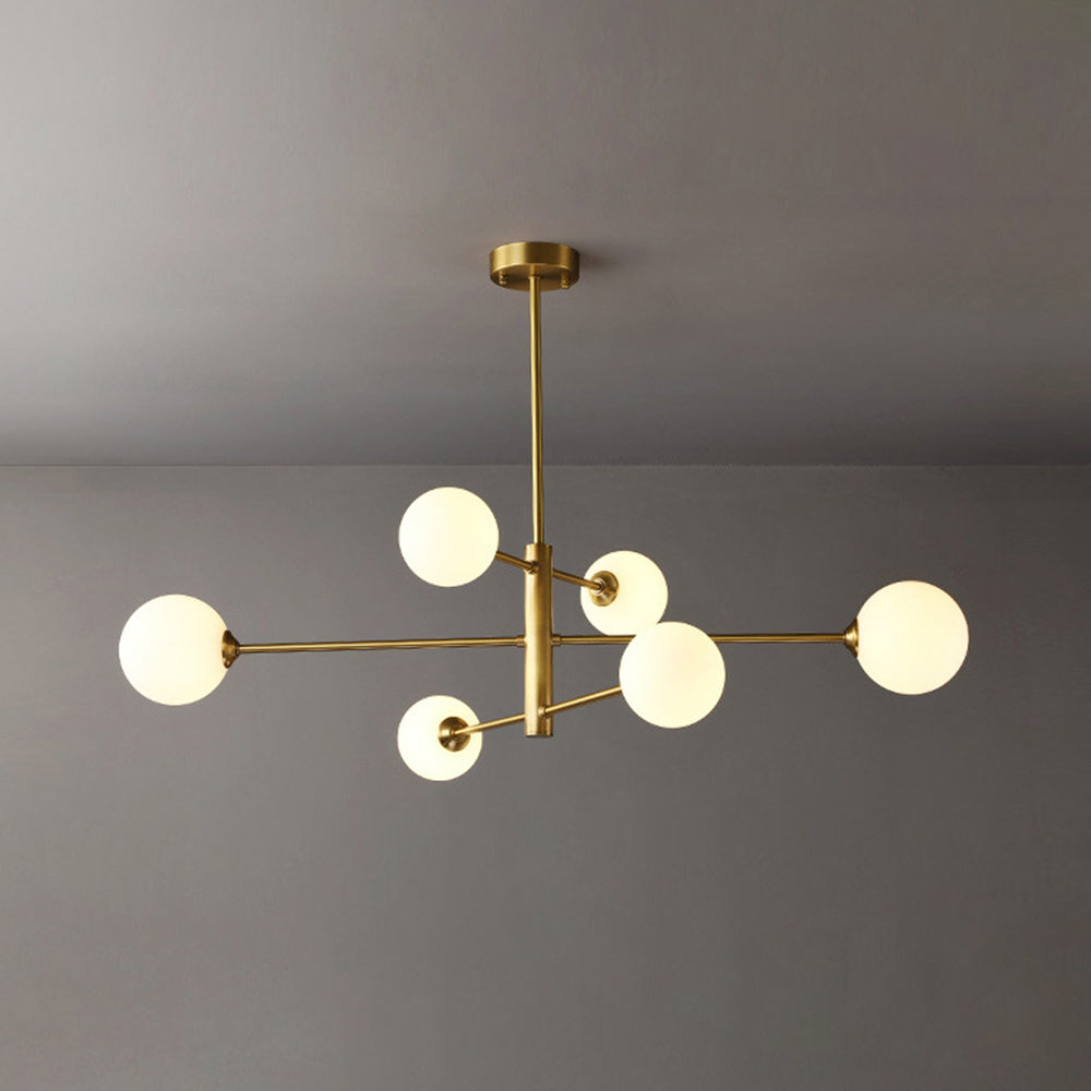 Multi-Globe Hanging Fixture with Adjustable Height for Dining Room & Living Room – Metal Frame with Glass Orbs – G9 LED Bulbs Included – 24