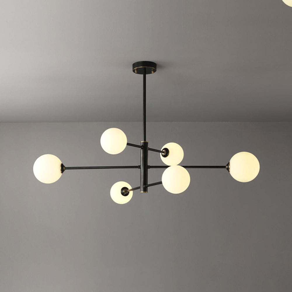 Multi-Globe Hanging Fixture with Adjustable Height for Dining Room & Living Room – Metal Frame with Glass Orbs – G9 LED Bulbs Included – 24
