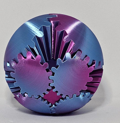 3D Printed Interlocking Gear Sphere Fidget Toy Desktop Stress Relief Ball Mechanical Puzzle for Focus & Anxiety