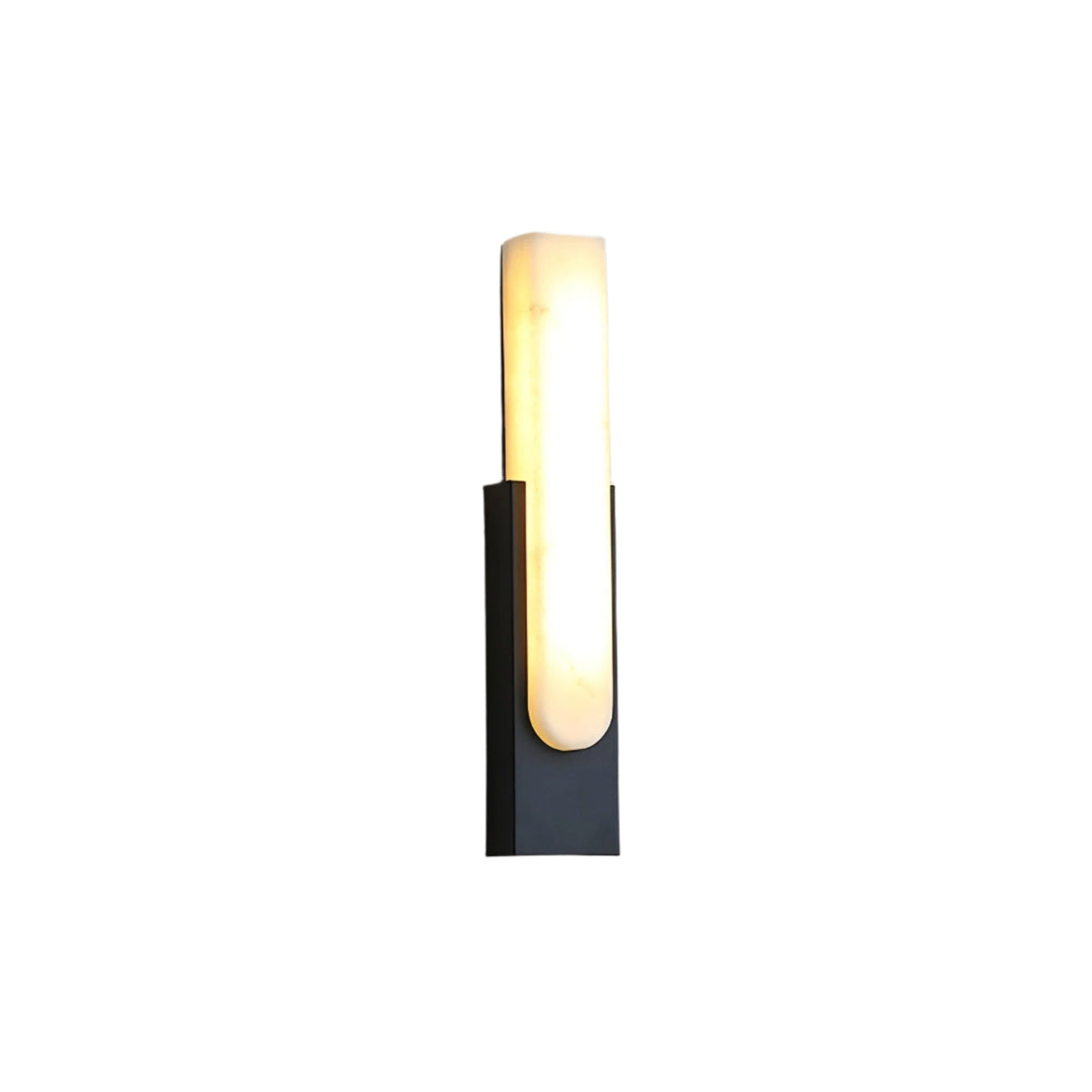 LED Sconce Light 20 Inch Vertical Alabaster Shade Gold Base Hardwired Modern Bedroom Hallway Wall Fixture for Contemporary Homes