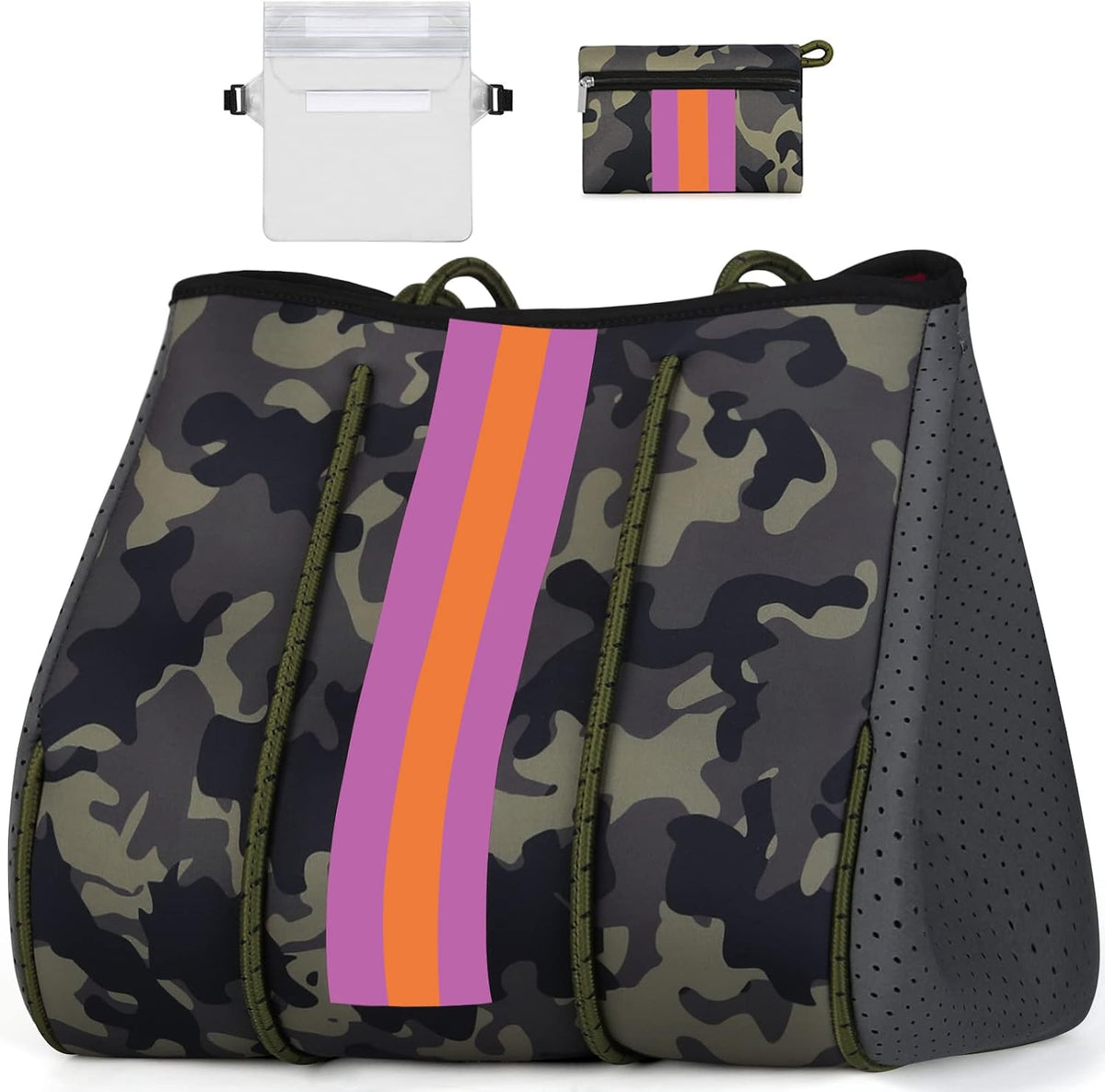 Ortekor beach Tote Bag | Large Beach Bag with Inner Pocket for Easy Organization