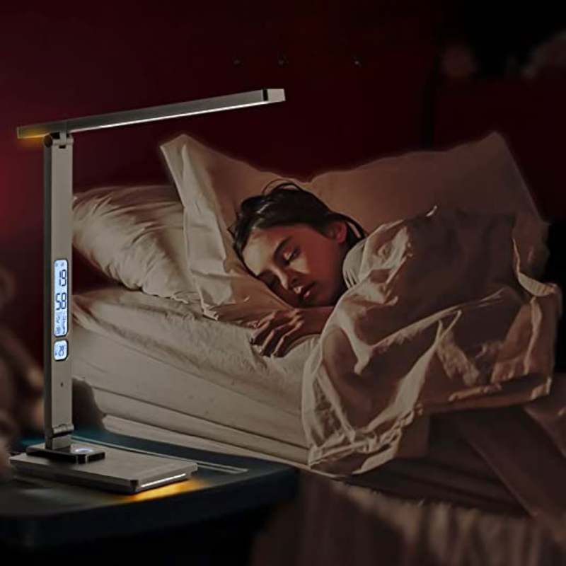 LED Desk Lamp with Wireless Charging Pad and USB Port for Home Office Workspace Task Lighting