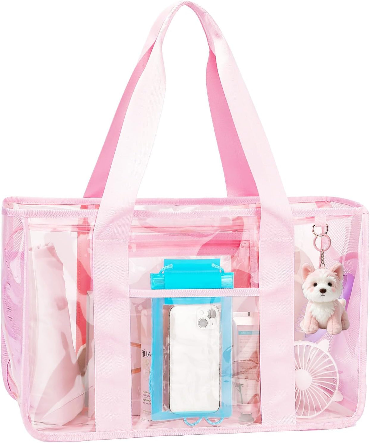 Ortekor Beach Tote Bag | Waterproof Sandproof Jelly Beach Bag with Zipper | Stylish & Spacious for Pool and Cruise Essentials