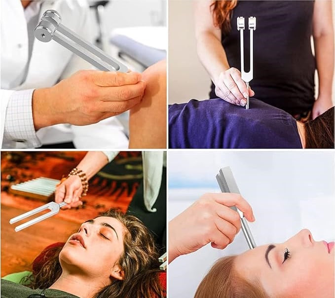 128Hz Tuning Fork for Stress Relief, Meditation, and Muscle Relaxation | Precision Sound Healing Tool for Mind and Body
