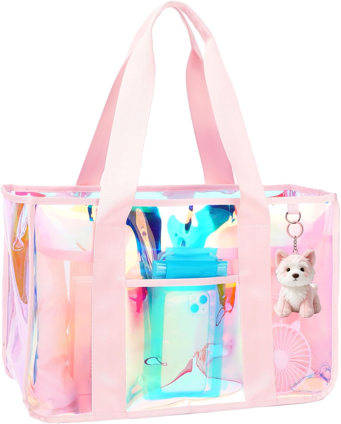 Ortekor Beach Tote Bag | Waterproof Sandproof Jelly Beach Bag with Zipper | Stylish & Spacious for Pool and Cruise Essentials