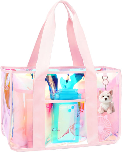 Ortekor Beach Tote Bag | Waterproof Sandproof Jelly Beach Bag with Zipper | Stylish & Spacious for Pool and Cruise Essentials