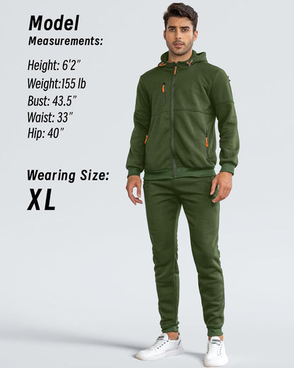 Men's Athletic Two-Piece Jogger Set with Pullover and Pants – Lightweight Breathable Tracksuit for Training, Gym & Casual Lounge Wear
