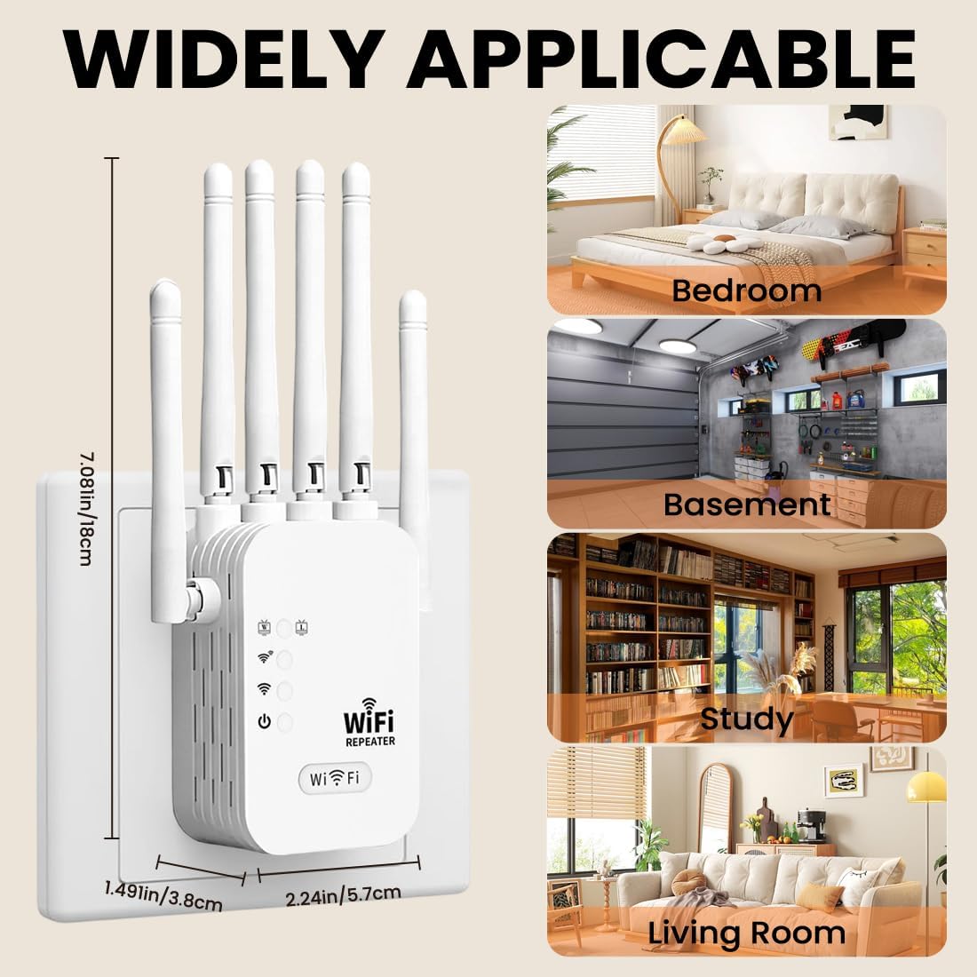 Wireless Internet Extender | Long-Range Outdoor WiFi Range Extender | Weather-Resistant Signal Booster for Home & Garden