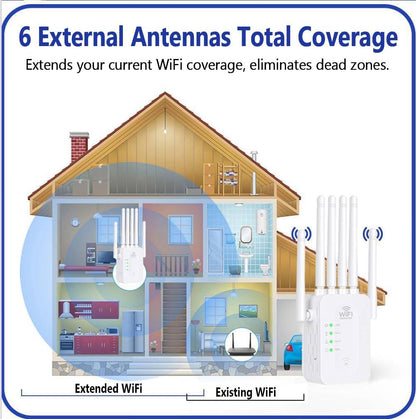 Weatherproof Wireless Range Extender for Outdoor WiFi Coverage | All-Weather Signal Booster for Yard, Patio & Garage Connectivity