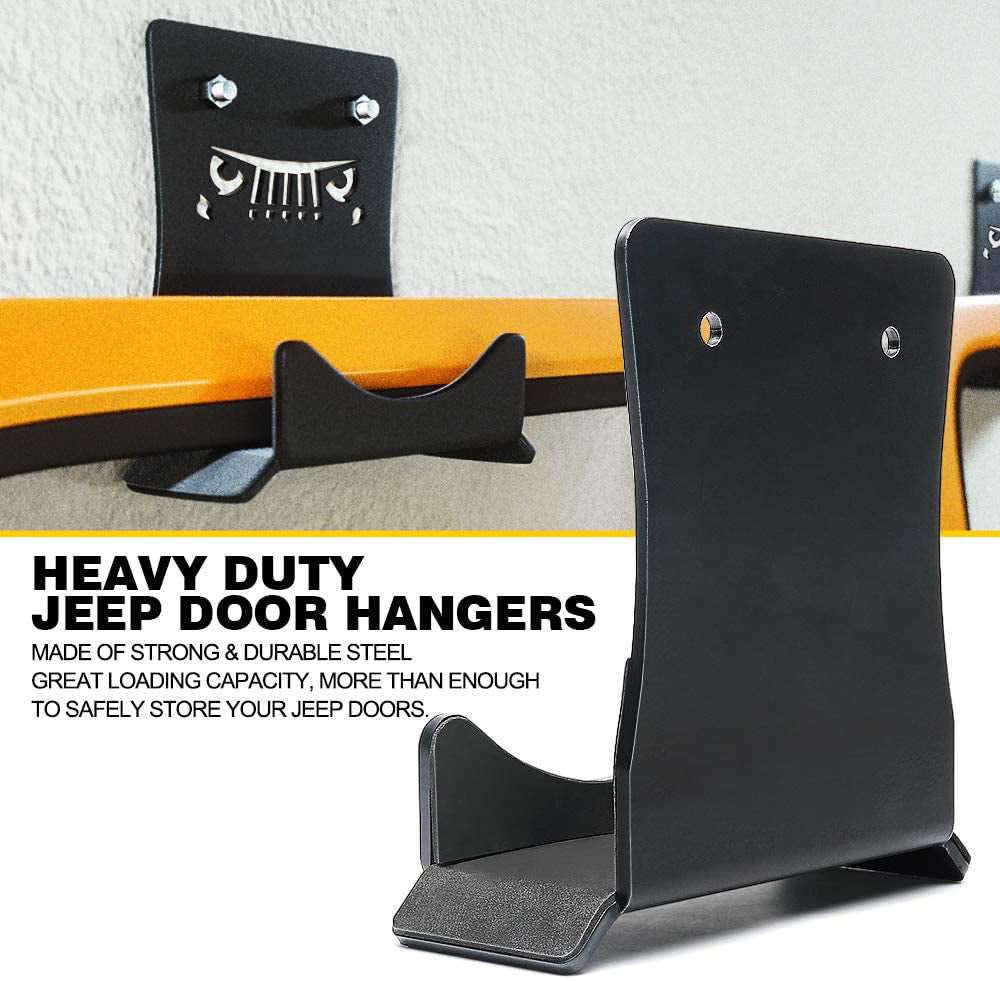 Removable Storage Rack for Off-Road Vehicle Doors - Wall-Mounted Hangers