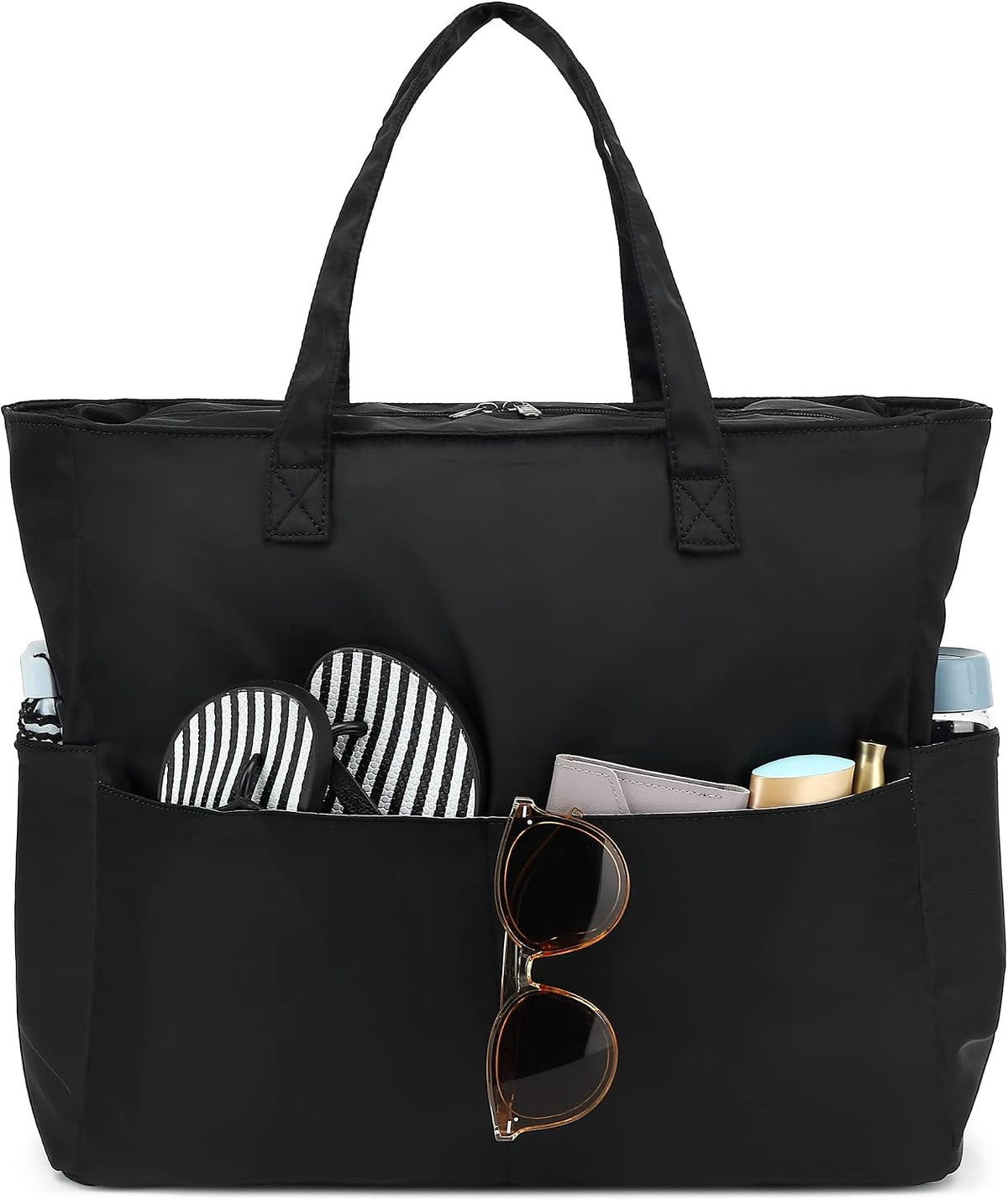 Coastal Escape | Extra Large Waterproof Beach Tote Bag with Wet Compartment | Stylish Carry-On for Weekend Getaways