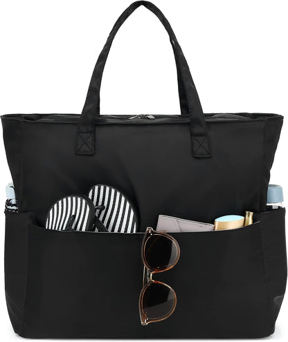 Coastal Escape | Extra Large Waterproof Beach Tote Bag with Wet Compartment | Stylish Carry-On for Weekend Getaways
