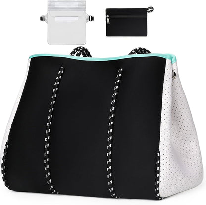 Ortekor beach Tote Bag | Large Beach Bag with Inner Pocket for Easy Organization