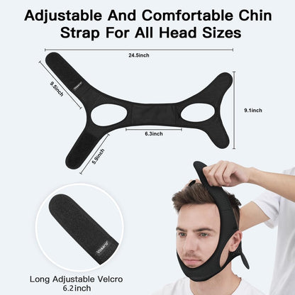 Jaw Support Sleep Band for Mouth Breathing & Nighttime Noise – Adjustable Comfort Strap for Men Women Kids