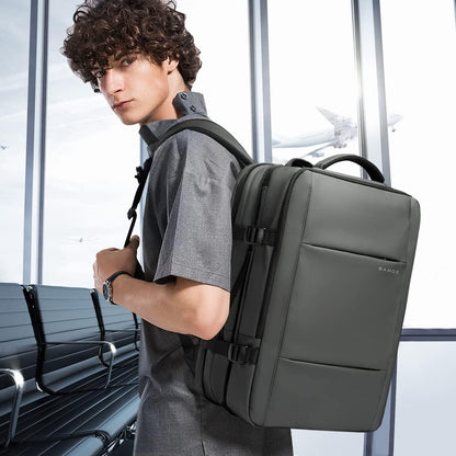 Convertible Carry-On Backpack with Laptop Compartment | Water-Resistant Travel Bag with Duffle Mode | Fits 17-Inch Laptop | Security Pocket