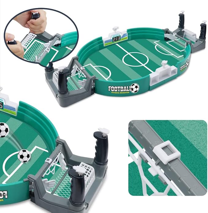 Desktop Foosball Set Compact Family Action Game for Kids & Adults Recreation Room Fun