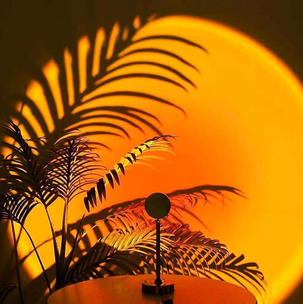 Rotating Metal LED Projection Mood Light for Bedroom and Living Room Ambient Lighting