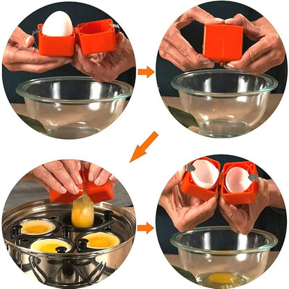 Hard-Boiled Egg Shell Cracker Tool for Kitchen Cooking Quick Clean Cracking Breakfast Prep Gadget Egg Peeling Device for Salads Meals Recipe