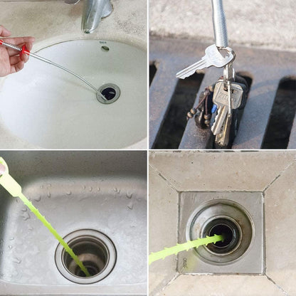 Flexible Claw Drain Retrieval Tool for Sink Shower Tub Hair Clog Removal Plumbing Home Kitchen Bathroom