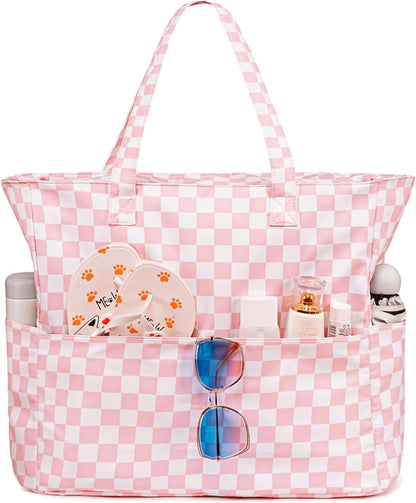 Coastal Escape | Extra Large Waterproof Beach Tote Bag with Wet Compartment | Stylish Carry-On for Weekend Getaways