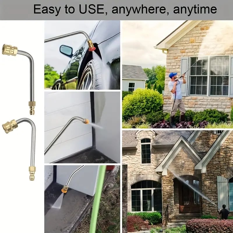 Extendable High-Pressure Washer Wand Kit – Cleaning Lance for Gutters, Roofs & Walls with Nozzles