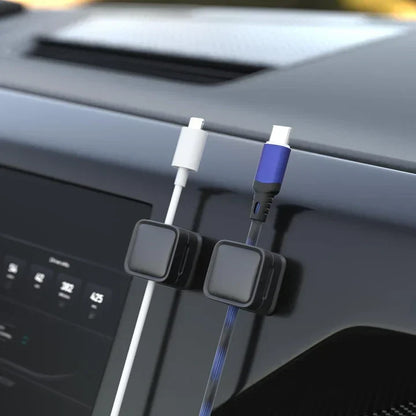 Wire Organizer Clips with Strong Magnet, 3-Pack for Desktop Cord Management, USB Cable Holder for Home Office & Desk