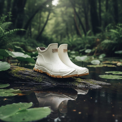 Waterproof Ankle Rain Boots with Slip-Resistant Tread for Mud, Camping & Fishing