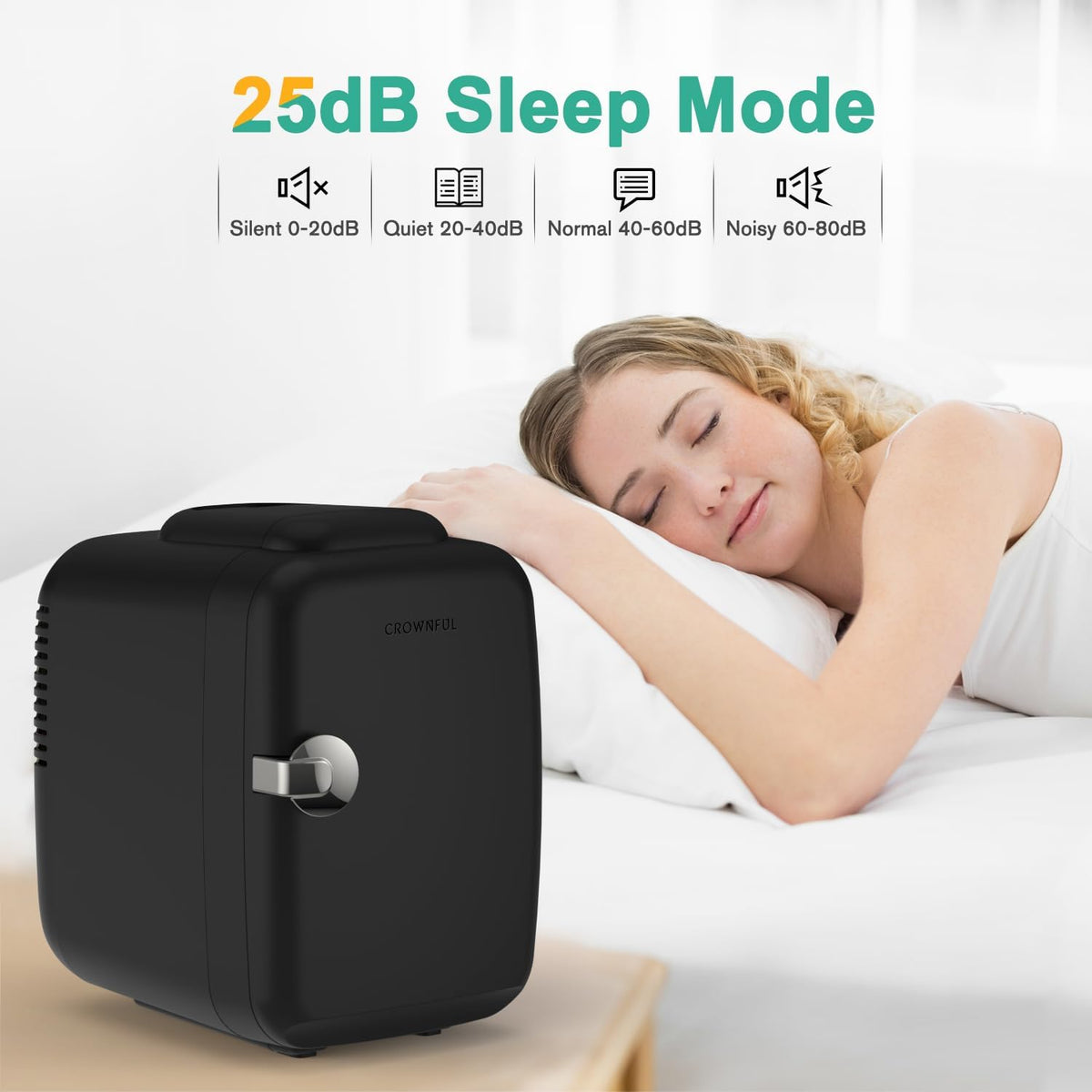Mini Fridge with Cooling and Warming, Small Refrigerator for Skincare, Portable Mini Fridge for Dorm Room and Car