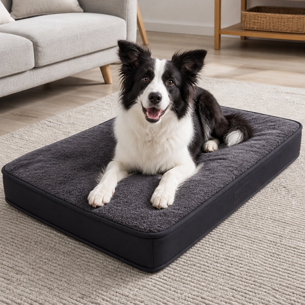Ortekor Orthopedic Memory Foam & Non-Slip Dog Bed (Removable Cover)