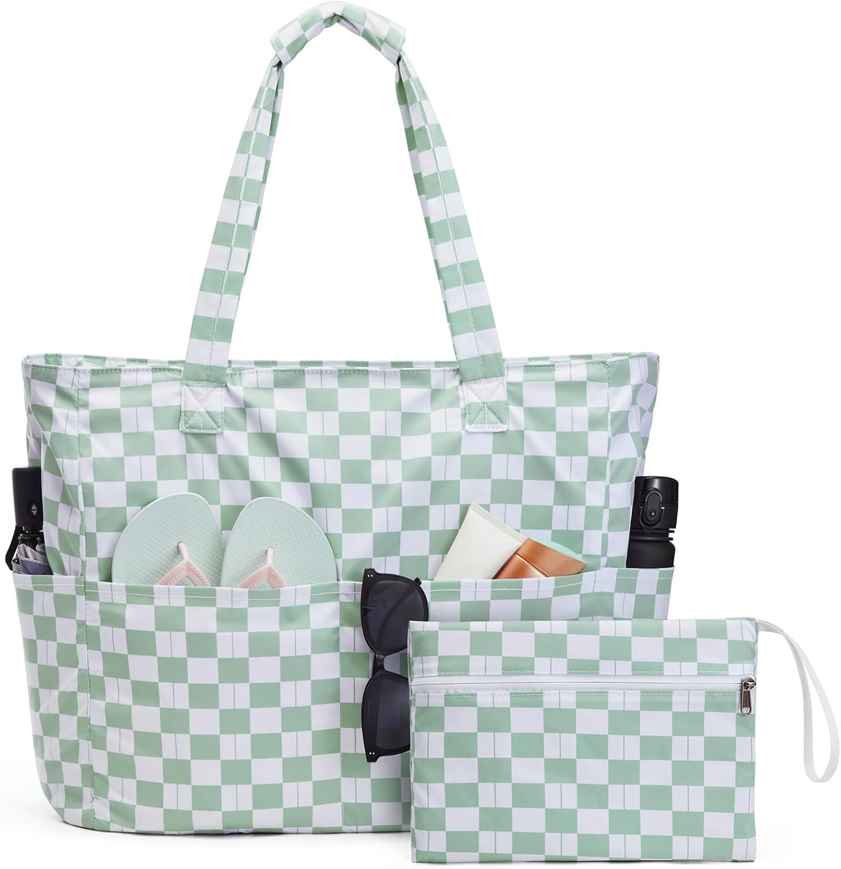 Ultimate Beach Tote Bag | Waterproof & Sandproof Large Bag with Zipper | Foldable Design for Easy Travel and Storage