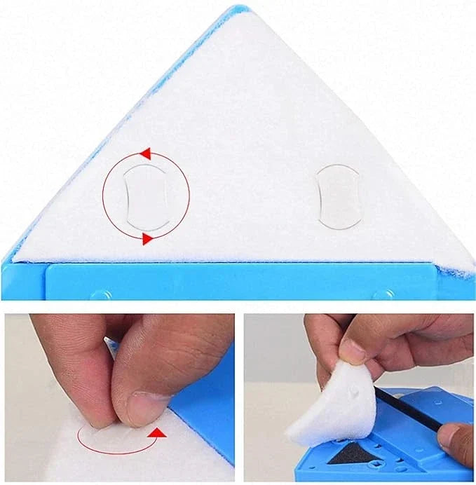 Double-Sided Window Cleaning Tool with Magnetic Lock for Inside & Outside Glass | High-Rise Safety | Streak-Free Wiper for Home & Office