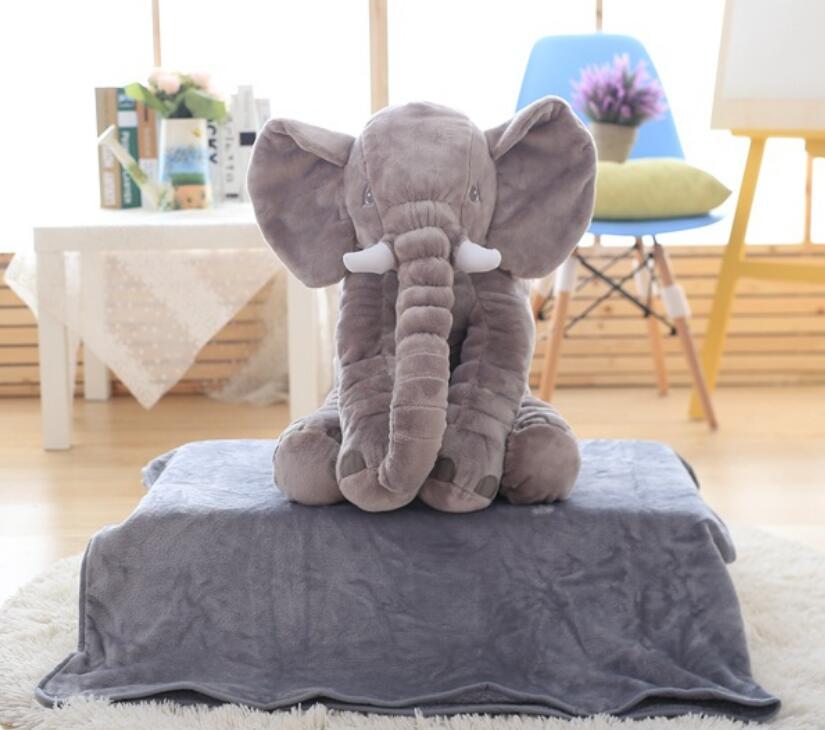 Jumbo Plush Elephant Pillow Toy for Nursery & Baby Photos – Soft Cotton-Filled Cuddle Buddy for Infants & Toddlers