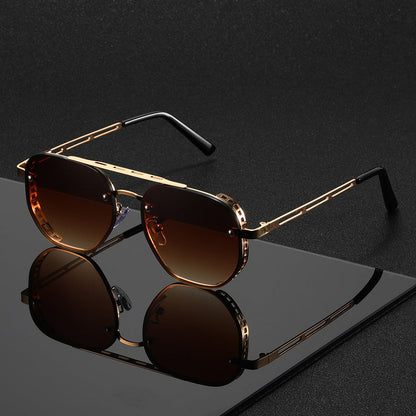 Round Metal Sunglasses with UV Protection for Men & Women – Lightweight Everyday Eyewear