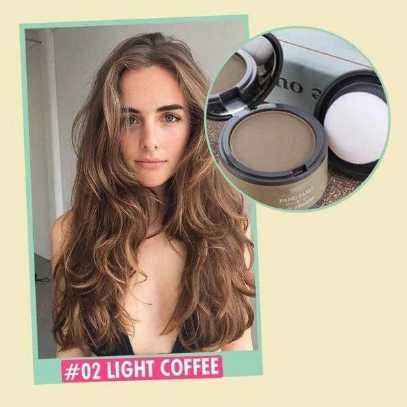 Root Touch-Up Powder Compact for Thinning Hair and Gray Coverage with Mirror and Applicator Puff for Men and Women
