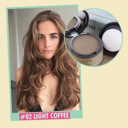Root Touch-Up Powder Compact for Thinning Hair and Gray Coverage with Mirror and Applicator Puff for Men and Women