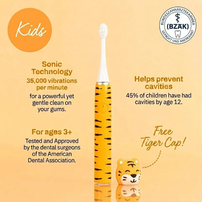Children's Electric Toothbrush Soft Bristles & Cute Animal Designs
