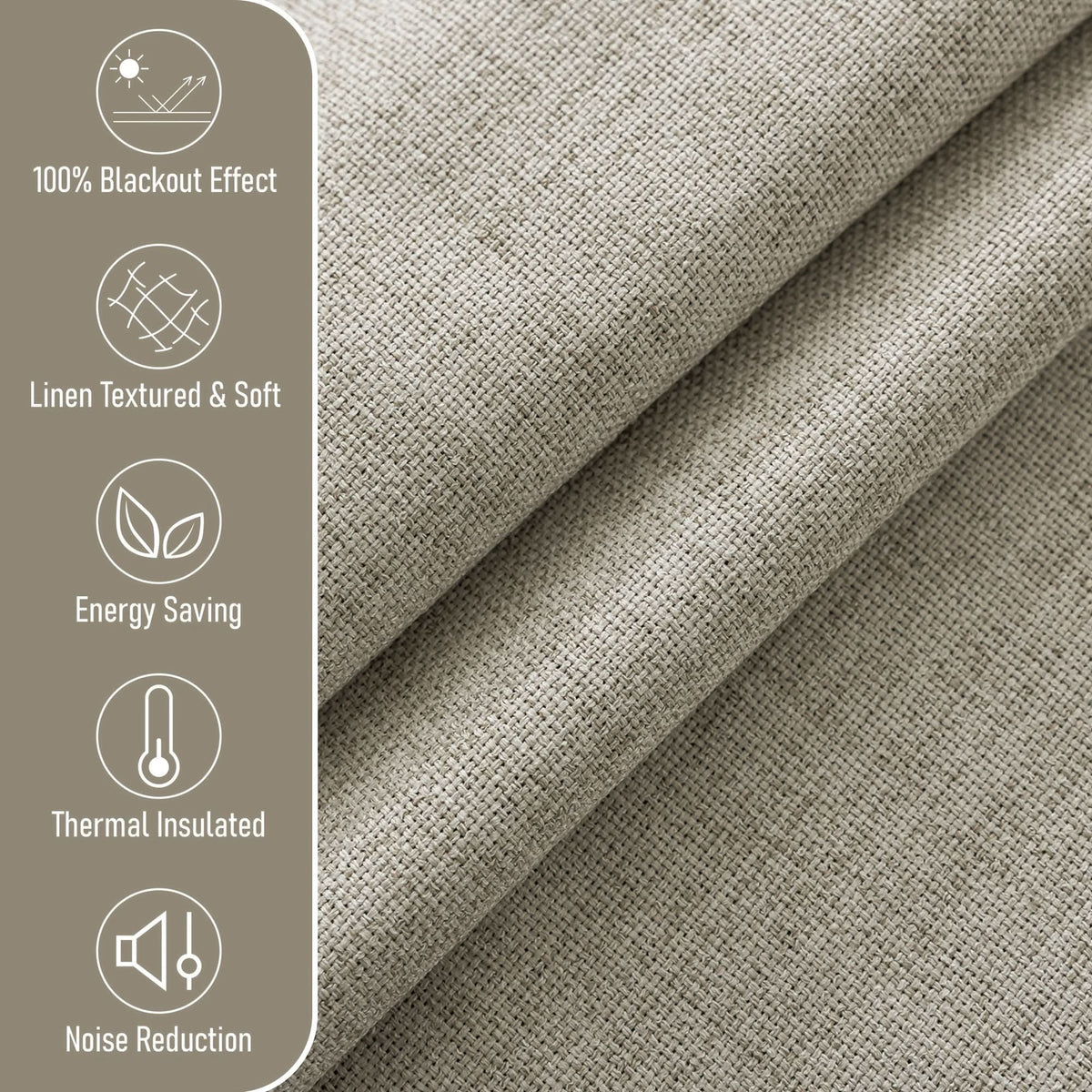 BURLAPLIVA – Blackout Textured Curtains for Elegant Living Rooms