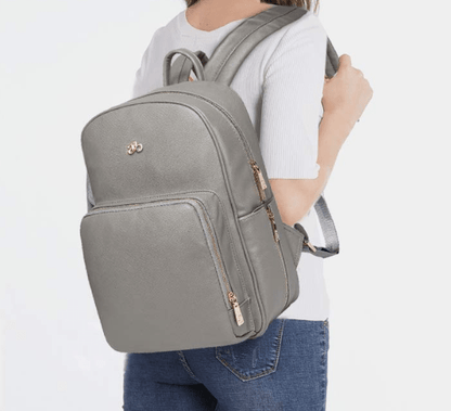Parent Backpack Organizer with Changing Pad & Wet Bag – Waterproof PU Leather Multi-Pocket Storage for Newborn & Toddler Essentials