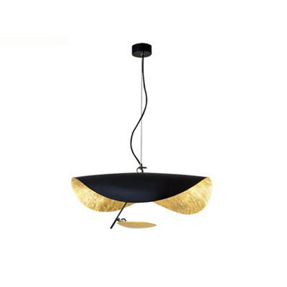 Contemporary Leaf-Motif Flush Mount Ceiling Light Metal Fixture Black Gold White Finish for Living Room Bedroom Dining Room Modern Home