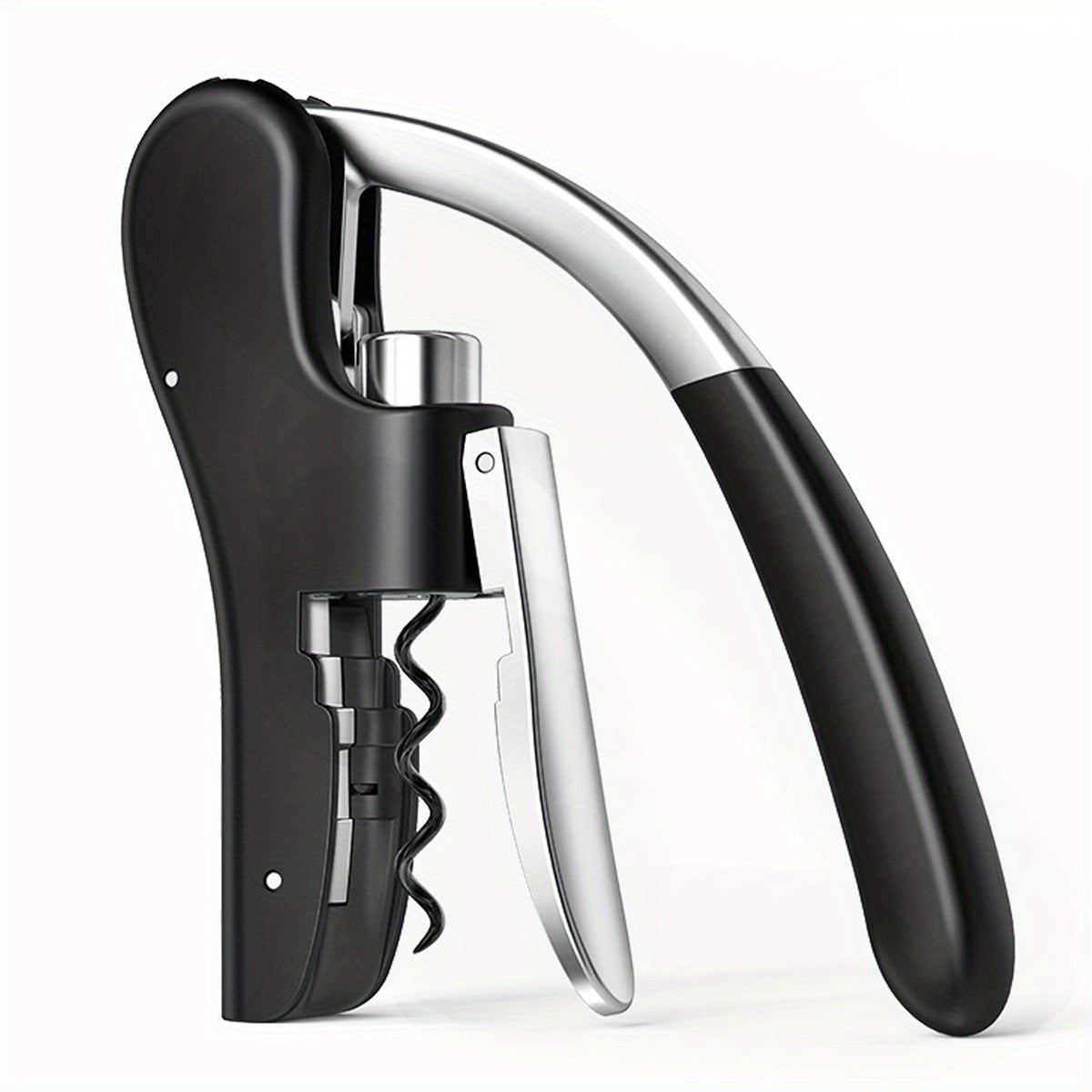 Lever-Action Wine Opener – Professional Corkscrew for Easy Bottle Opening at Home or in Restaurants