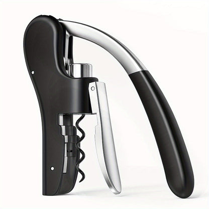 Lever-Action Wine Opener – Professional Corkscrew for Easy Bottle Opening at Home or in Restaurants