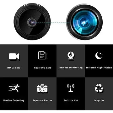 Compact Wireless HD Security Camera with Real-Time Audio & Video Streaming for Home Monitoring
