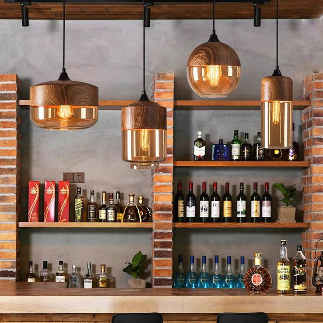 Hanging Ceiling Fixture with Smoked Glass Shade 10 Inch Adjustable Height E27 Socket for Dining Room Kitchen Island Modern Farmhouse Breakfa