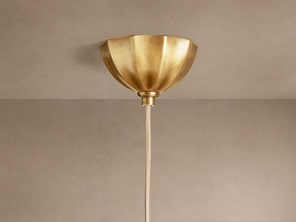Spherical Glass Ceiling Light Fixture Cream Panel Shade Brass 12 16 20 Inch Hanging Lamp for Dining Room Kitchen Island Living Room