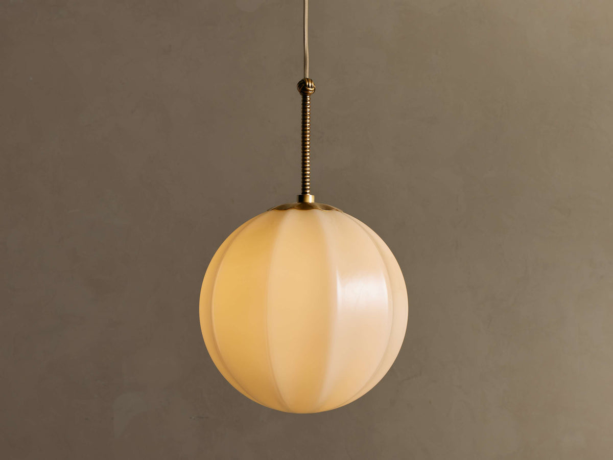 Spherical Glass Ceiling Light Fixture Cream Panel Shade Brass 12 16 20 Inch Hanging Lamp for Dining Room Kitchen Island Living Room