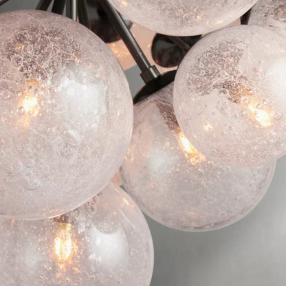 Bubble Glass Globe Chandelier Multi-Light Statement Fixture for Dining Room Living Room Foyer Hanging Ceiling Light Modern Farmhouse