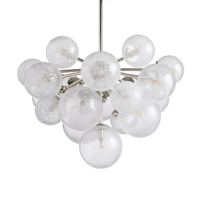 Bubble Glass Globe Chandelier Multi-Light Statement Fixture for Dining Room Living Room Foyer Hanging Ceiling Light Modern Farmhouse