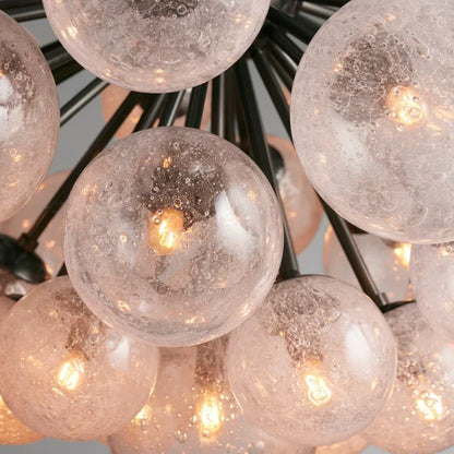 Bubble Glass Globe Chandelier Multi-Light Statement Fixture for Dining Room Living Room Foyer Hanging Ceiling Light Modern Farmhouse